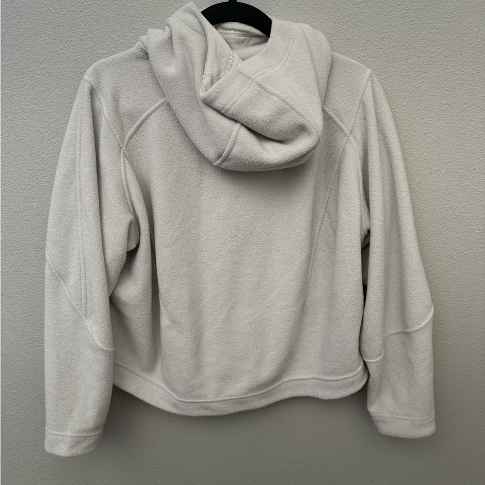 Lululemon Looped Terry Fleece Half-Zip Hoodie in 
Bone, 6 - Picture 4 of 6